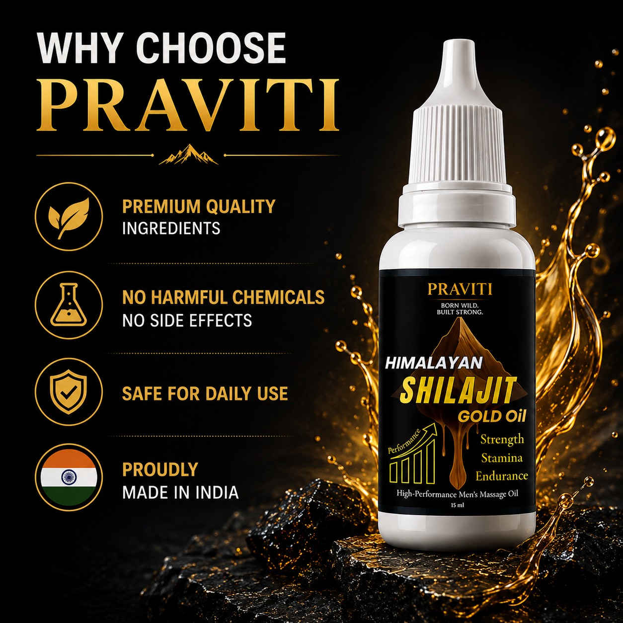 Praviti's PRAVITI Original Japani Massage Oil for Men | Japani Tel | Stamina & Endurance _Booster