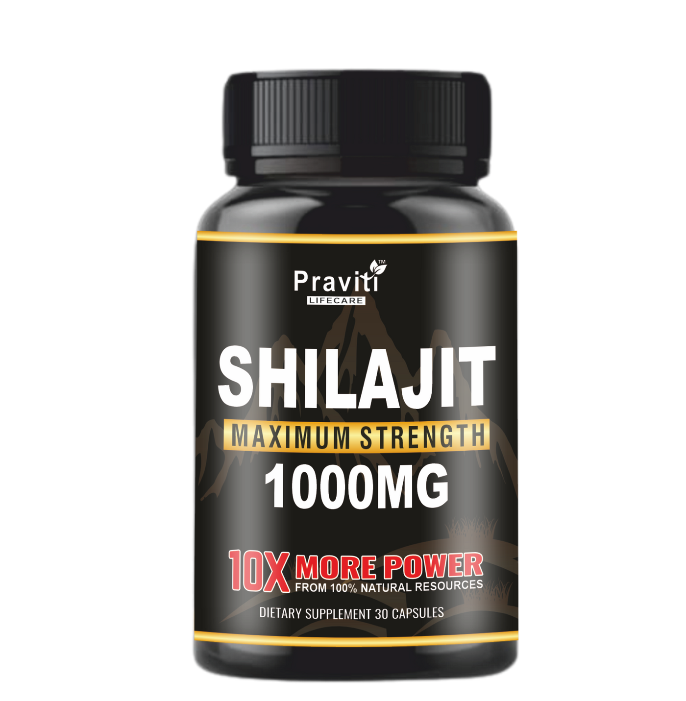 Praviti Life Care Shilajit Gold Capsules 1000mg with Contains of 24K Gold, Ashwagandha, Safed Musli, Kaunch Beej & Gorkhru | Boosts Immunity Strength & Stamina in 4 Weeks | 100% Ayurvedic