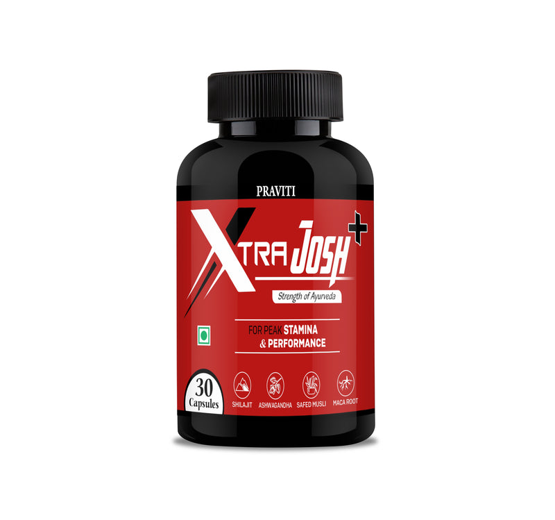 Praviti's Xtra Josh Plus Tablets for Men | Stamina, Energy & Performance Booster | Boosts Vitality, Strength & Endurance | Muscle Support, Enriched with Saponins